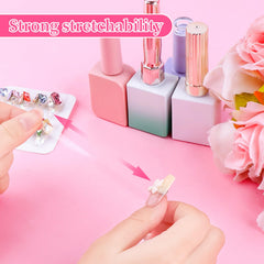 BQAN press-on nails mounted on display demonstrating neat presentation