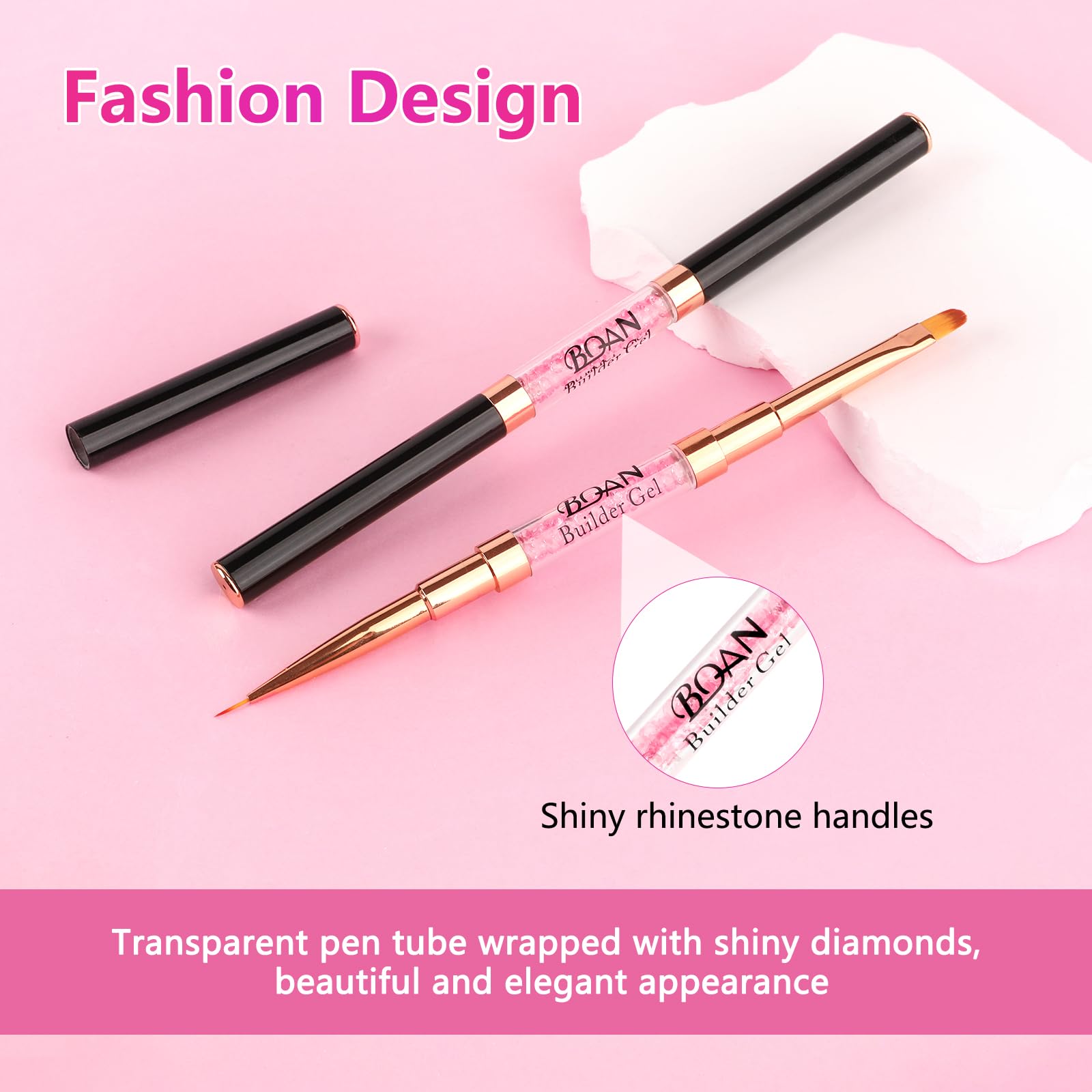 BQAN rhinestone handle detail adding grip and stylish sparkle for salon presentation