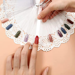 BQAN salon display of swatch collection for professional presentation benefit