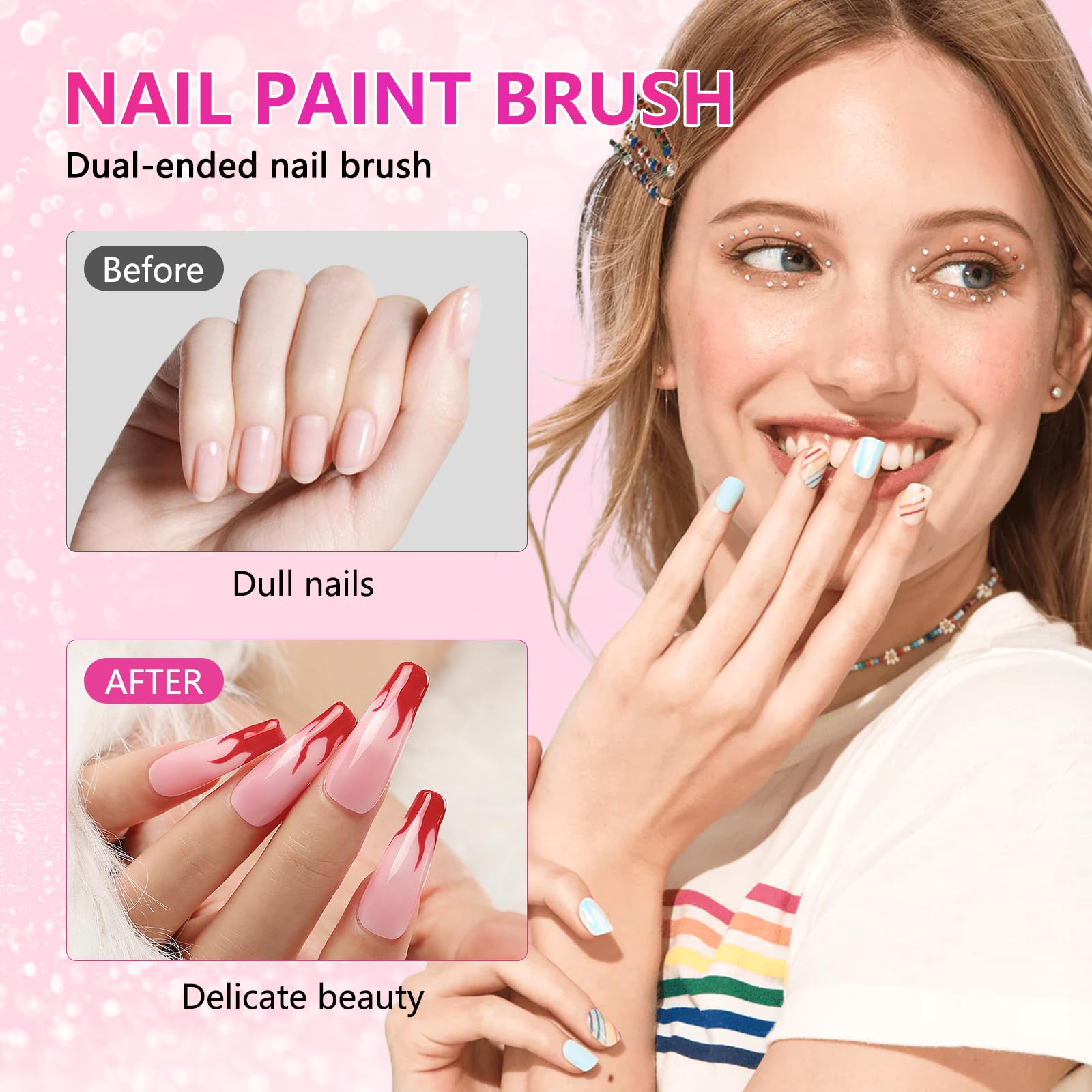 BQAN hand holding brush to show scale and ergonomic comfort for long sessions
