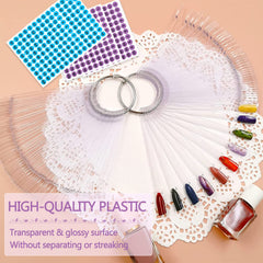 BQAN swatch stick with polish sample for accurate color preview benefit