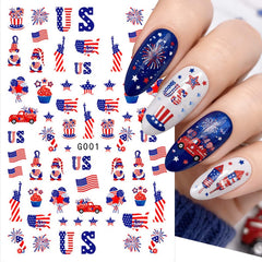 BQZQPAMZ close-up sheet with flags hearts stars showing clear design detail