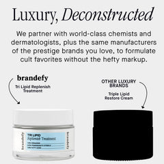 Brandefy jar on bedside table in routine setting, suggesting daily moisturizing habit