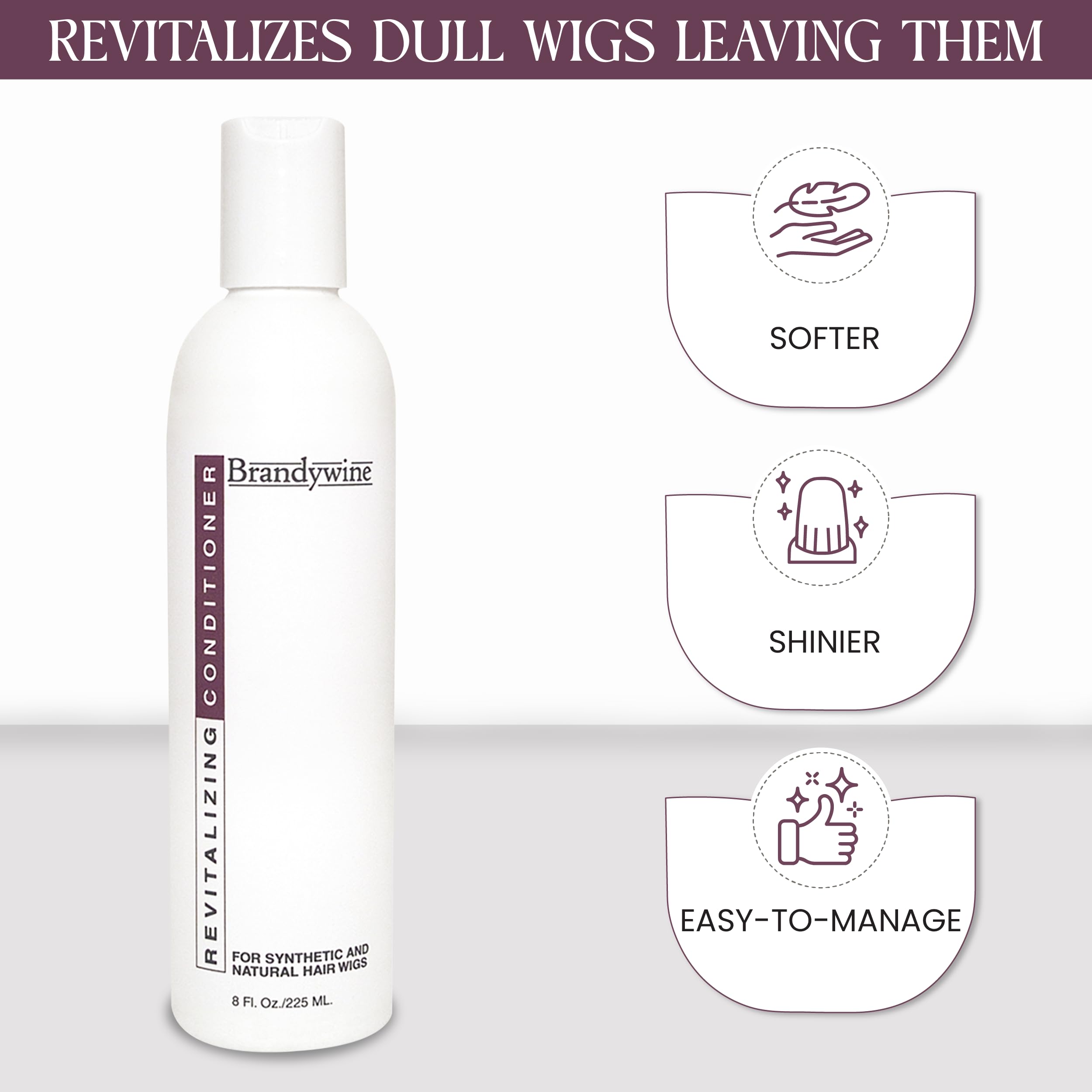 Applying Brandywine to a synthetic wig to smooth fibers and reduce tangles