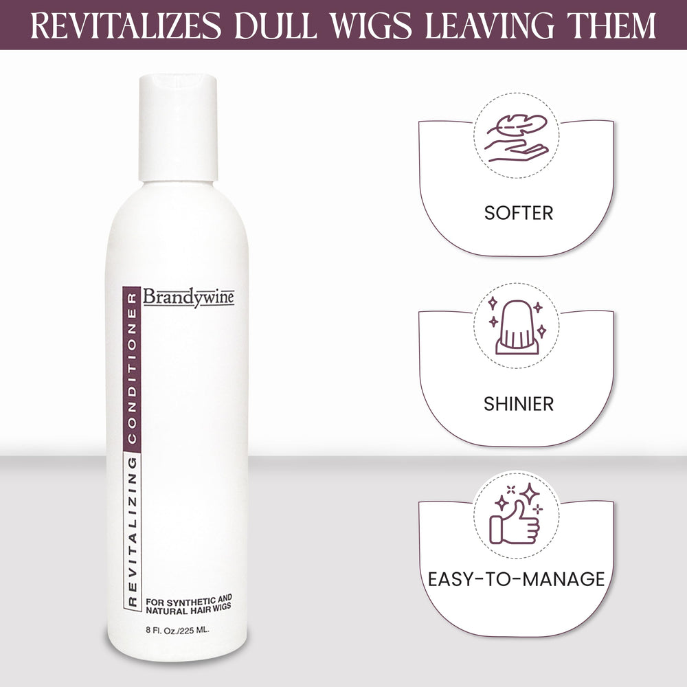 Applying Brandywine to a synthetic wig to smooth fibers and reduce tangles