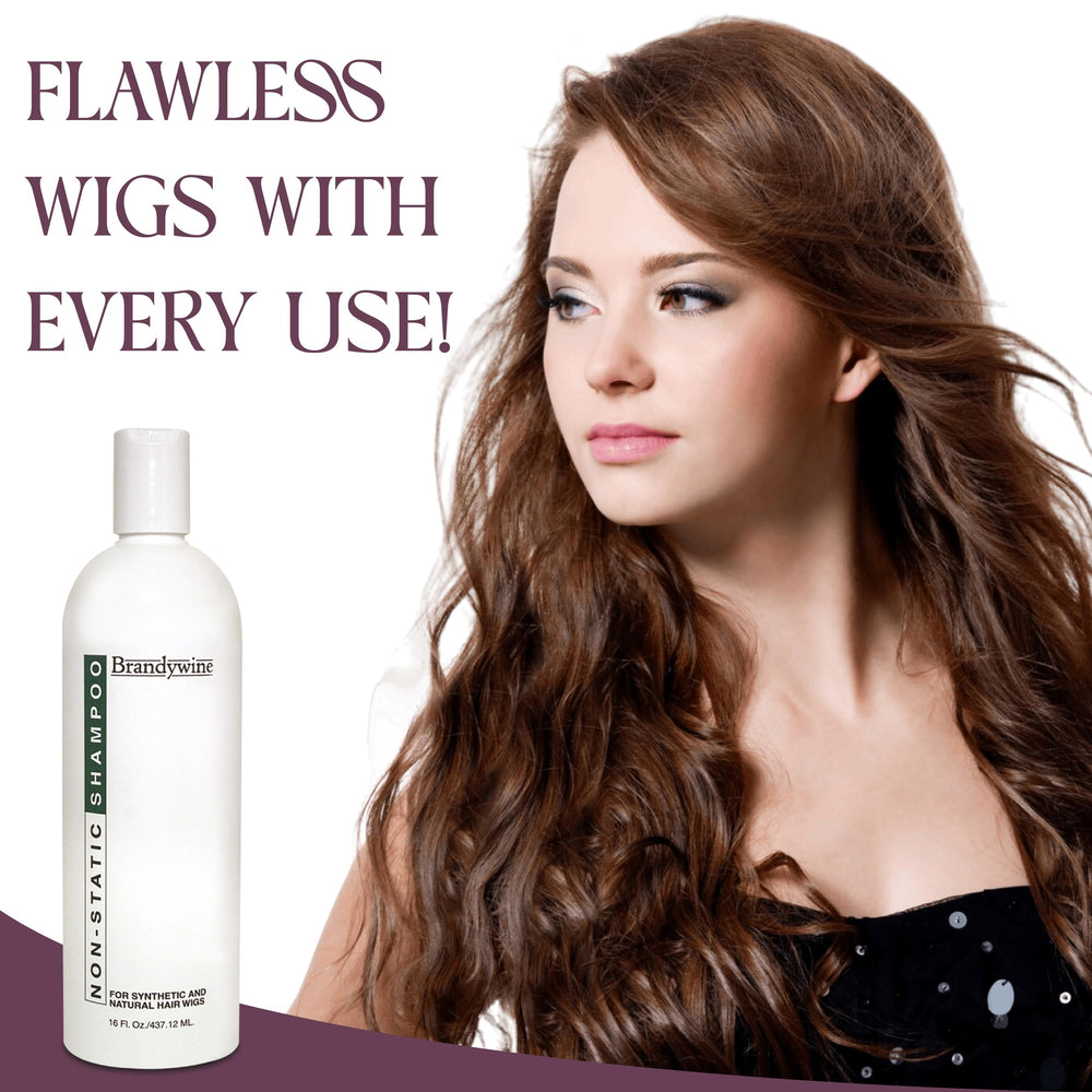 Brandywine stylist washing mannequin wig demonstrating professional results