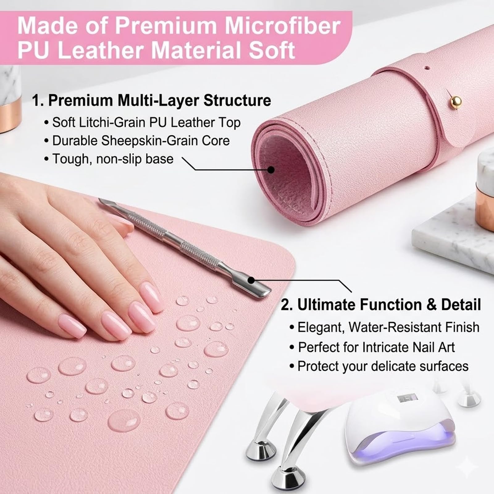 BRAVIKERLY in-use manicure setup stabilizing hand and preventing slips