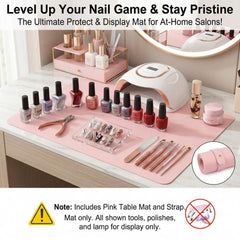 BRAVIKERLY size comparison with nail tools illustrating ample 60x40cm workspace