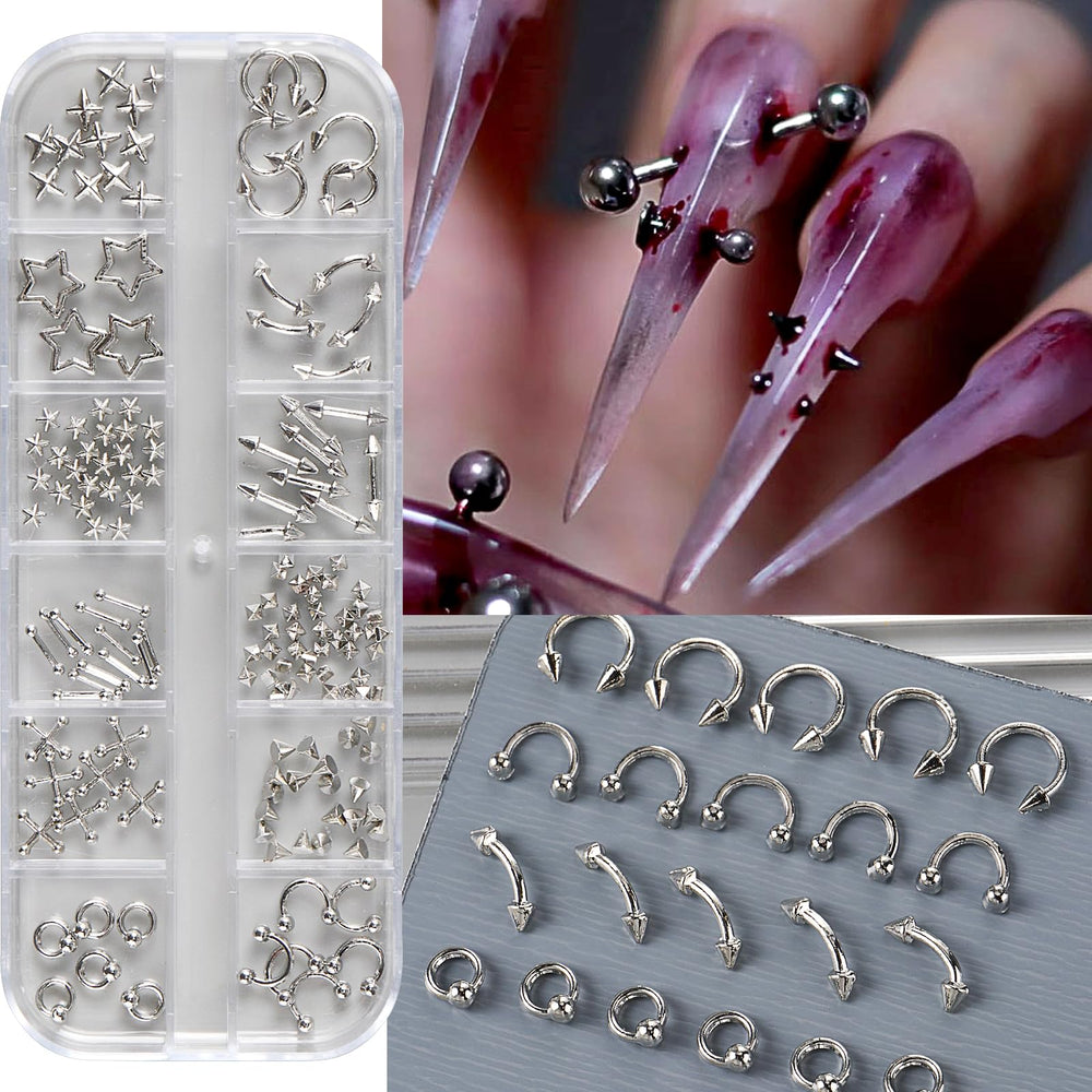 Bravizvy close-up of alloy charms showing textured studs and smooth finishes