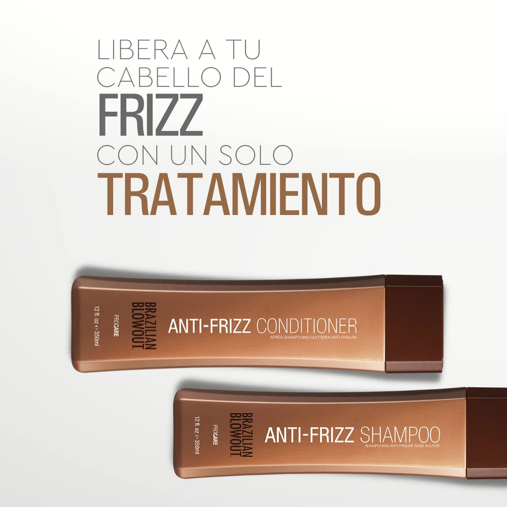Brazilian Blowout duo on a bathroom shelf styling setup showing convenience and salon maintenance