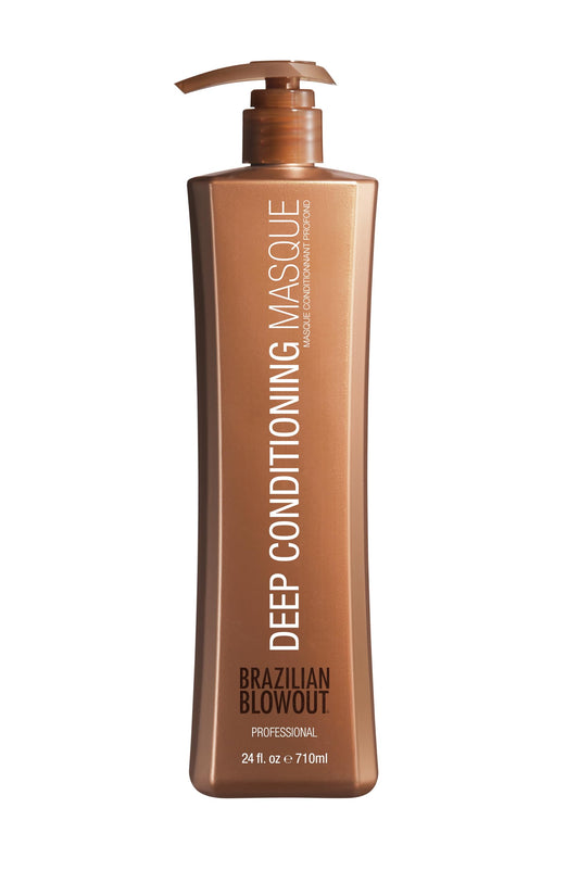 Brazilian Blowout front jar shot showing product and smooth-hair benefits