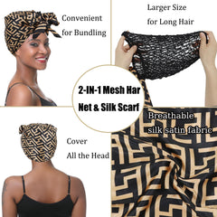 brcok satin scarf flat with measurements showing full 35x35 inch coverage benefit