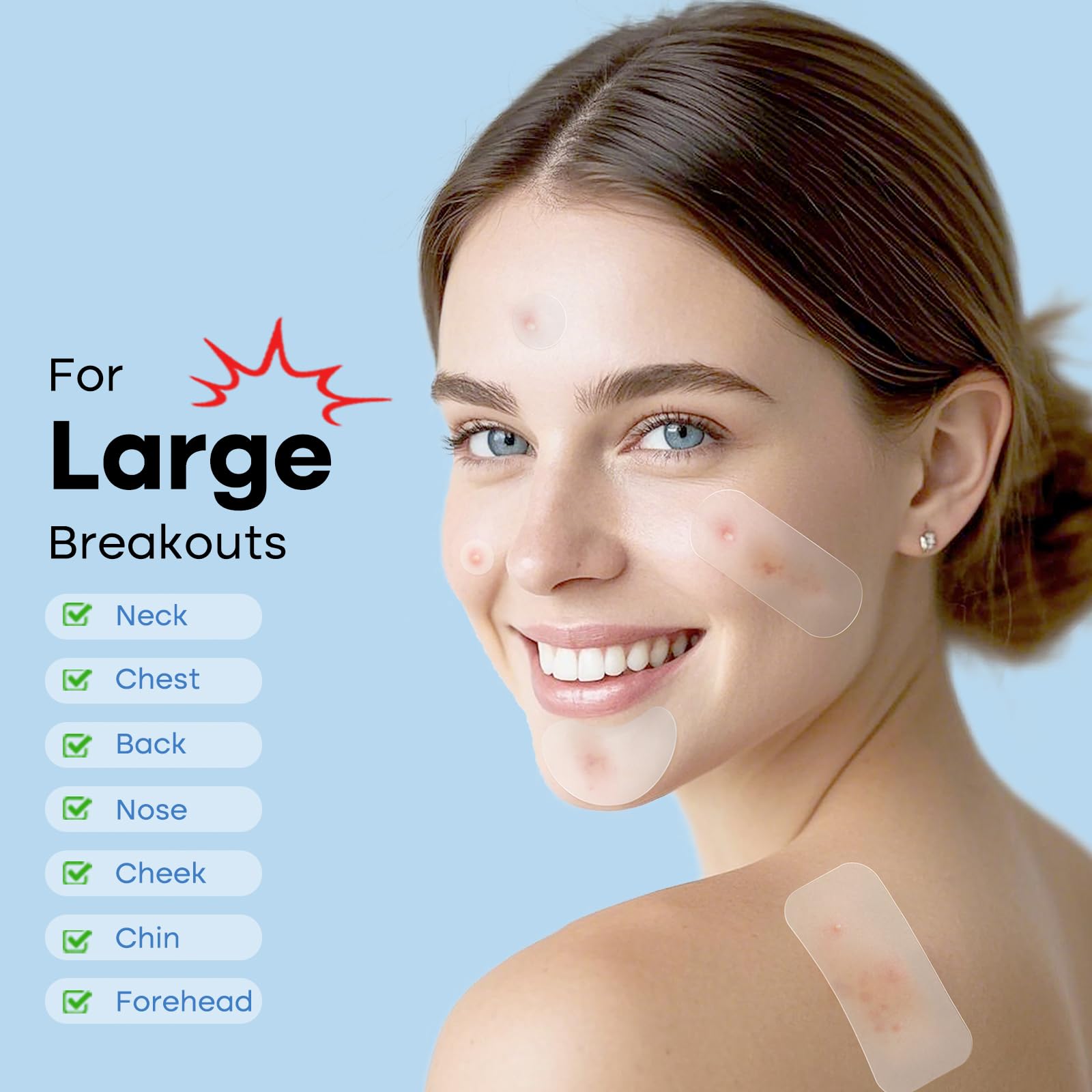breiboz patch on forehead demonstrating discreet protection and comfort
