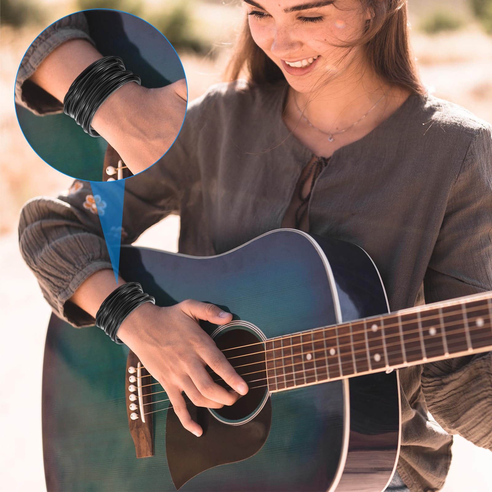 Bremorou used as hair tie in ponytail showing secure hold and snag-free benefit