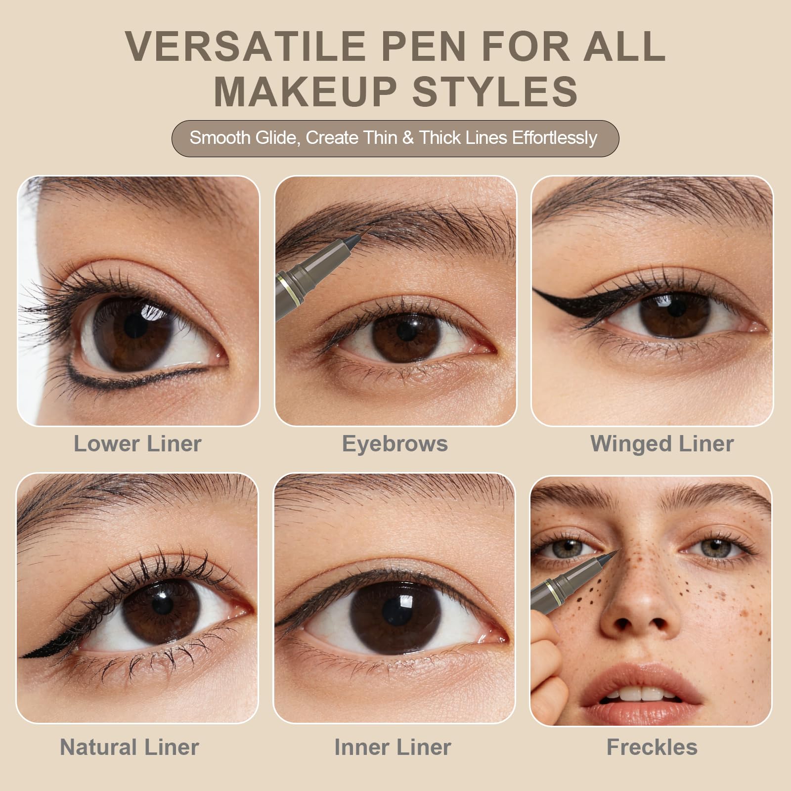 brenqe application on Asian eye showing crisp natural-looking definition