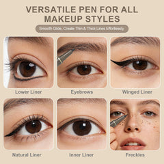 brenqe eyeliner applied on upper lid highlighting neat definition