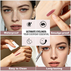 brenqe swatch on skin illustrating plum brown payoff and natural finish