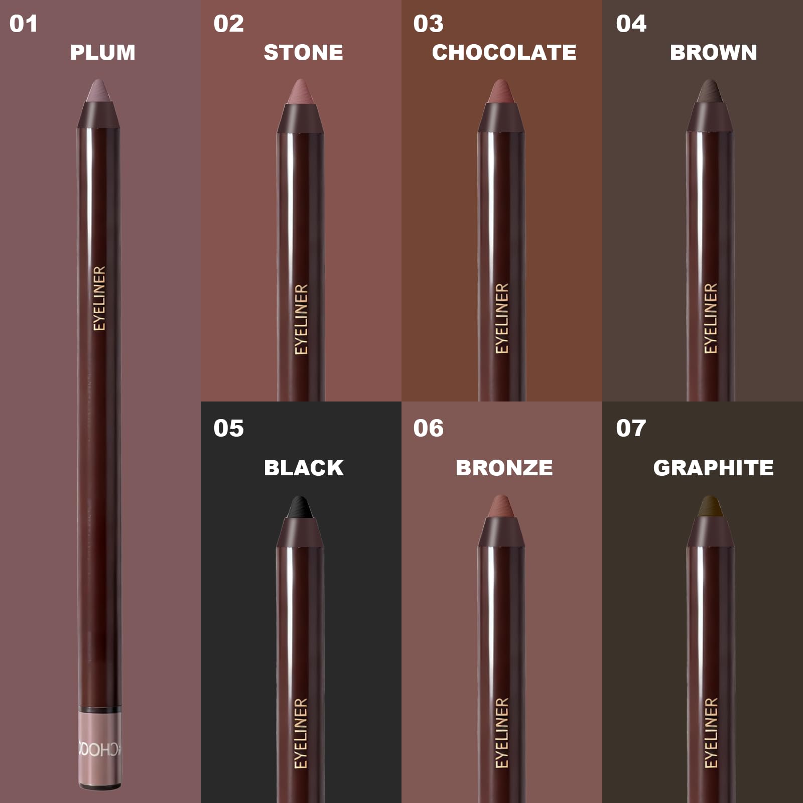 Brenqe plum pencil tip closeup highlighting creamy, precise application
