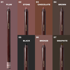 Brenqe plum pencil tip closeup highlighting creamy, precise application
