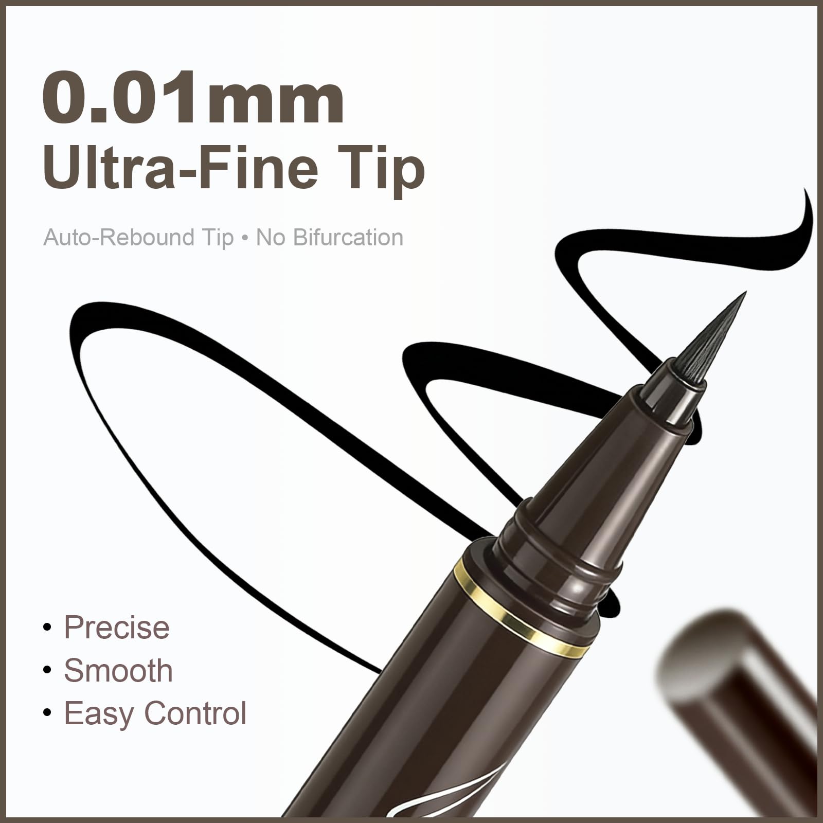 Brenqe winged eye lifestyle shot showing bold long-lasting cat-eye
