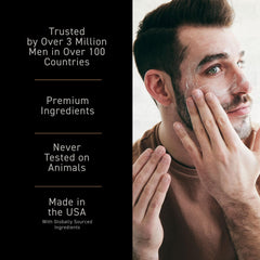Brickell Men's Products illustrative before-and-after showing improved skin texture