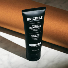 Brickell Men’s Products applied on hand to show spreadability and non-greasy finish