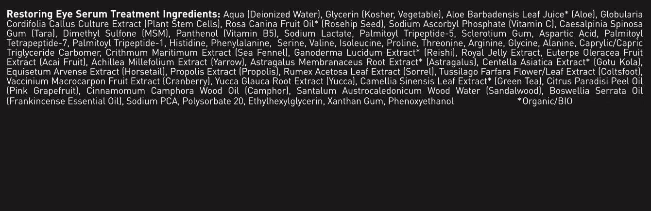 Brickell ingredients label close-up showing peptides and hyaluronic acid benefit