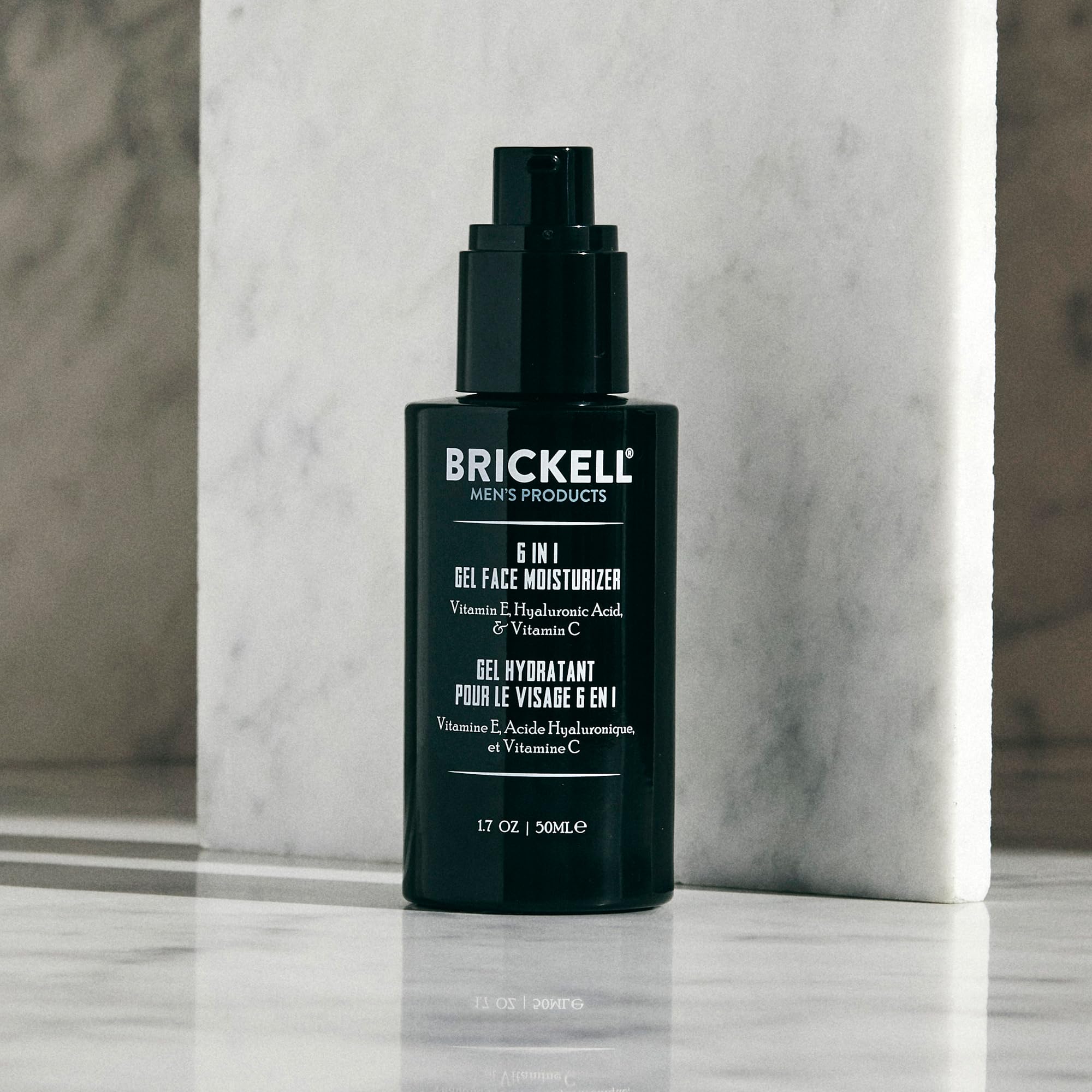 Brickell Men's Products dispensing gel from tube demonstrating easy application
