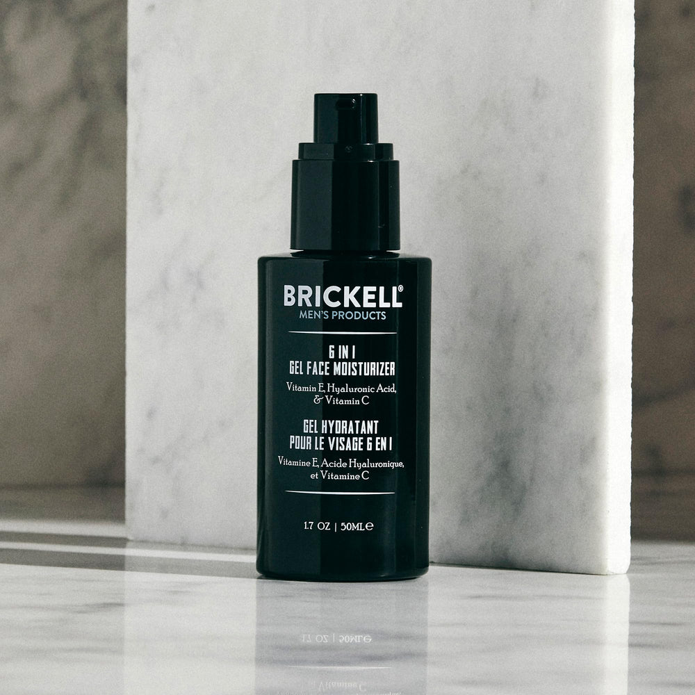 Brickell Men's Products dispensing gel from tube demonstrating easy application