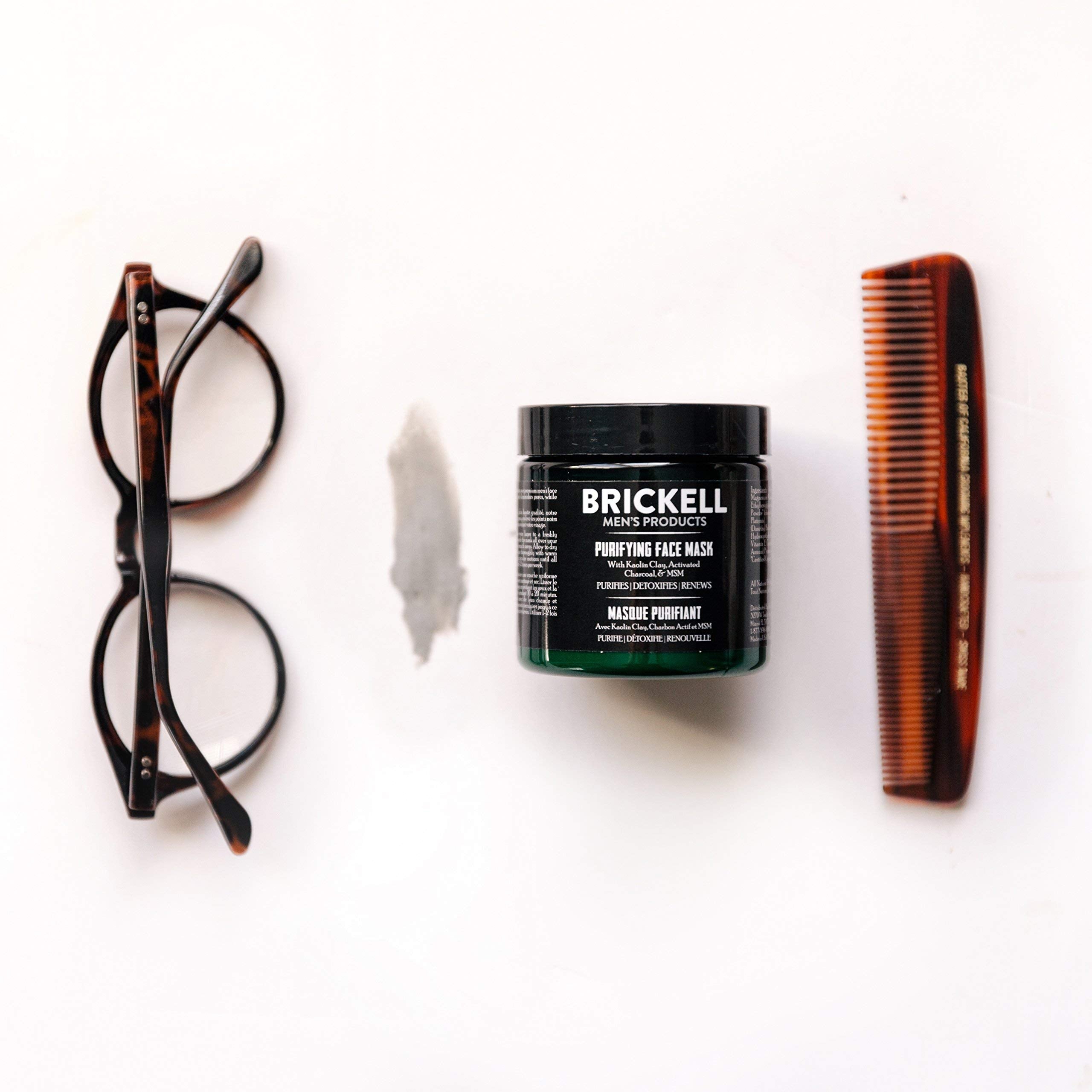 Brickell lid and label detail highlighting product name and unscented benefit