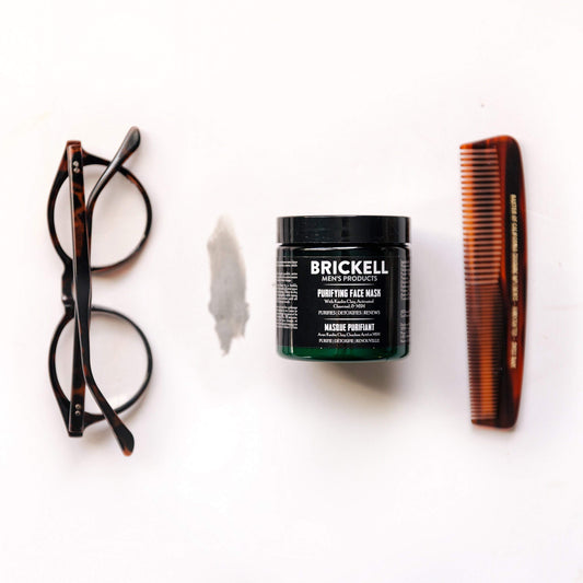 Brickell lid and label detail highlighting product name and unscented benefit