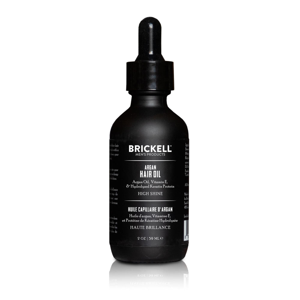 Brickell Men's Product front packaging showing 2 oz bottle and label benefits