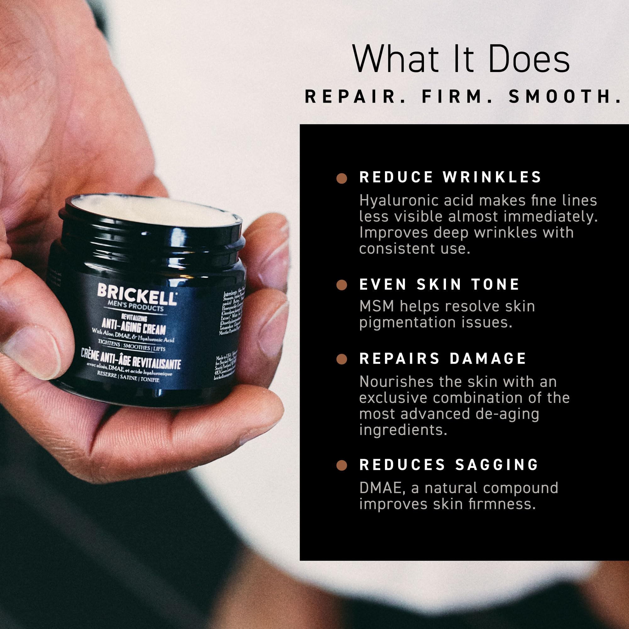 Brickell nightstand routine setting suggesting easy evening use benefit
