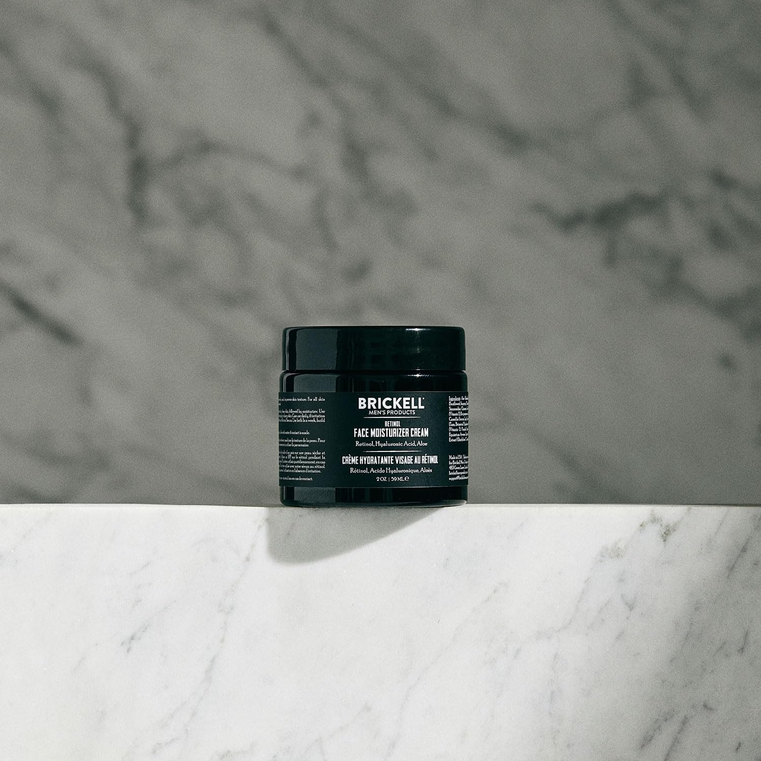 Brickell Men's Products pump dispense close-up demonstrating easy controlled application