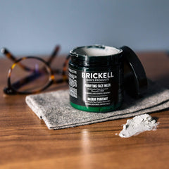 Brickell close-up of mask texture showing creamy clay for deep cleansing