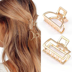 Brinie gold clips front view showing polished finish and elegant look