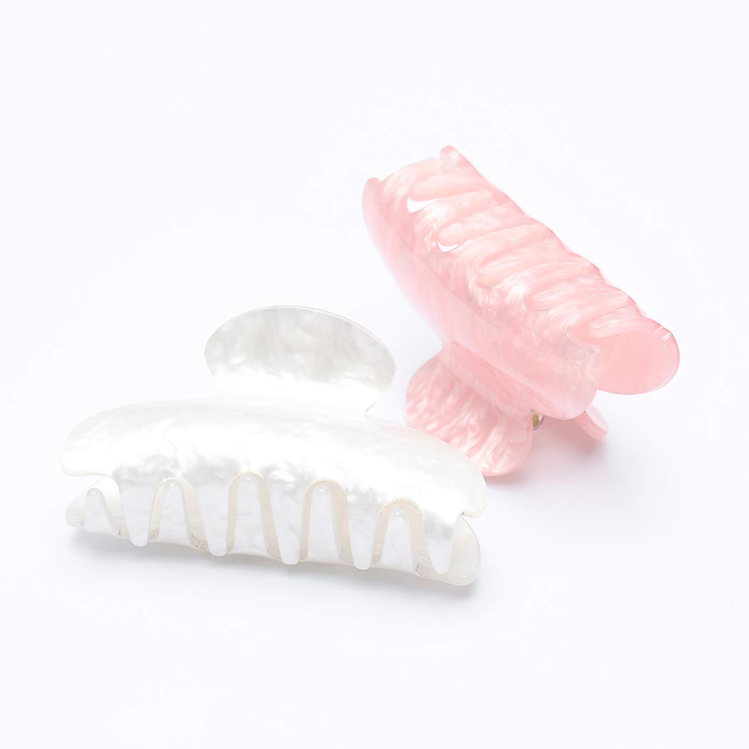 brinie front view pink and white clips showing compact design and everyday appeal