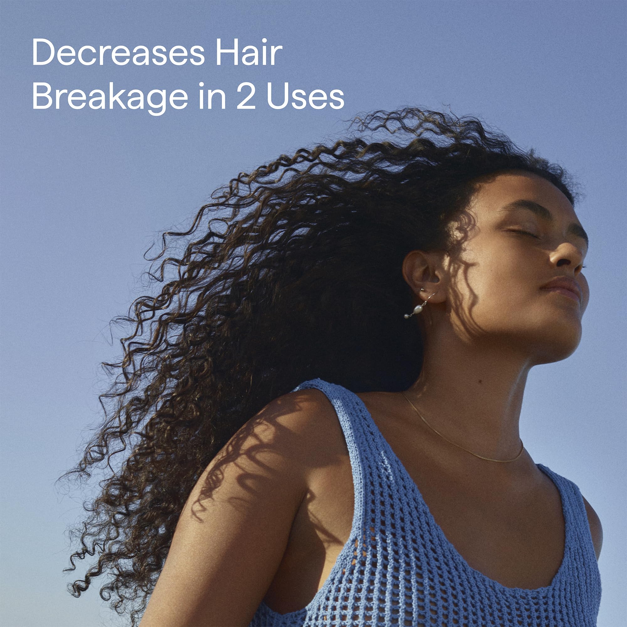 Before and after hair showing Briogeo improved manageability and shine