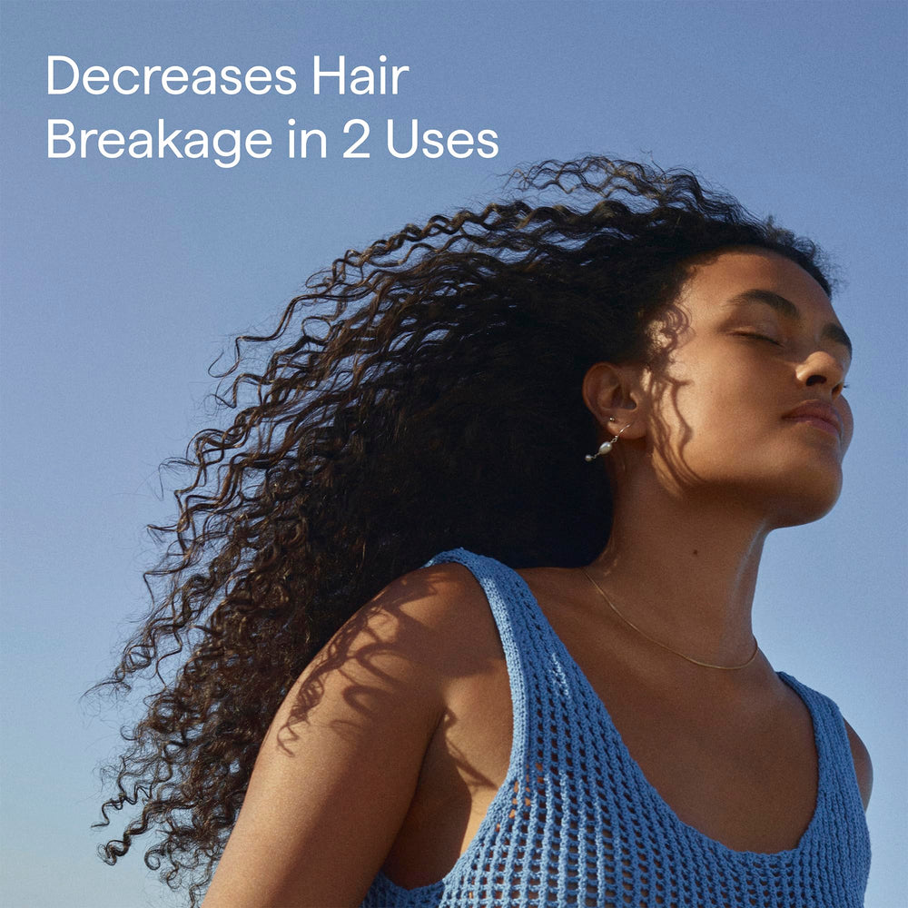 Before and after hair showing Briogeo improved manageability and shine