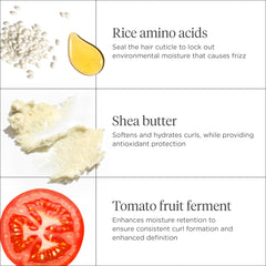 Briogeo ingredients rice amino and avocado oil highlighting nourishment