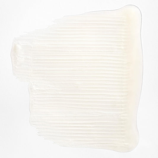 briogeo shampoo texture on hand demonstrating creamy lather and slip