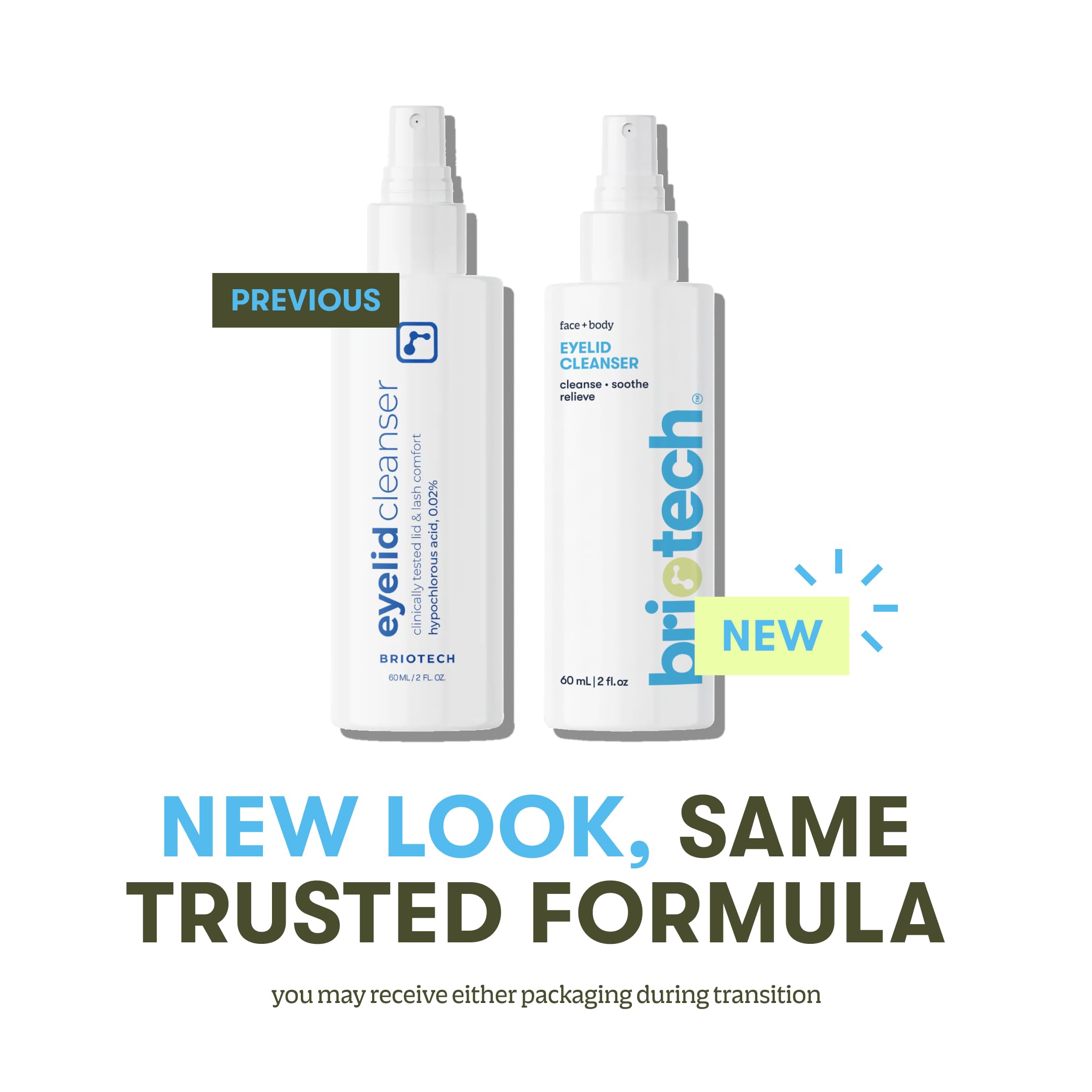 BRIOTECH applied to cotton pad showing makeup removal and gentle wipe benefit