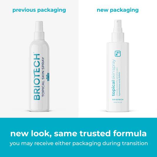 BRIOTECH close-up nozzle delivering fine mist for gentle cleansing