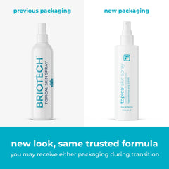 BRIOTECH close-up nozzle delivering fine mist for gentle cleansing