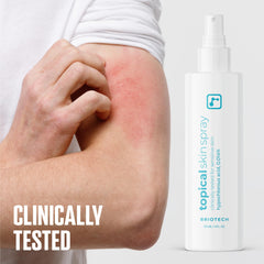 BRIOTECH applied to foot showcasing targeted irritation relief