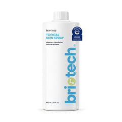 BRIOTECH bottle front label shows product name and size, promotes confidence