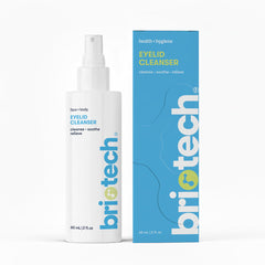 BRIOTECH front packaging travel 2 fl oz showing compact cleanser benefit portability