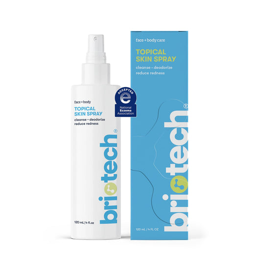 BRIOTECH front packaging spray showing compact bottle for easy use