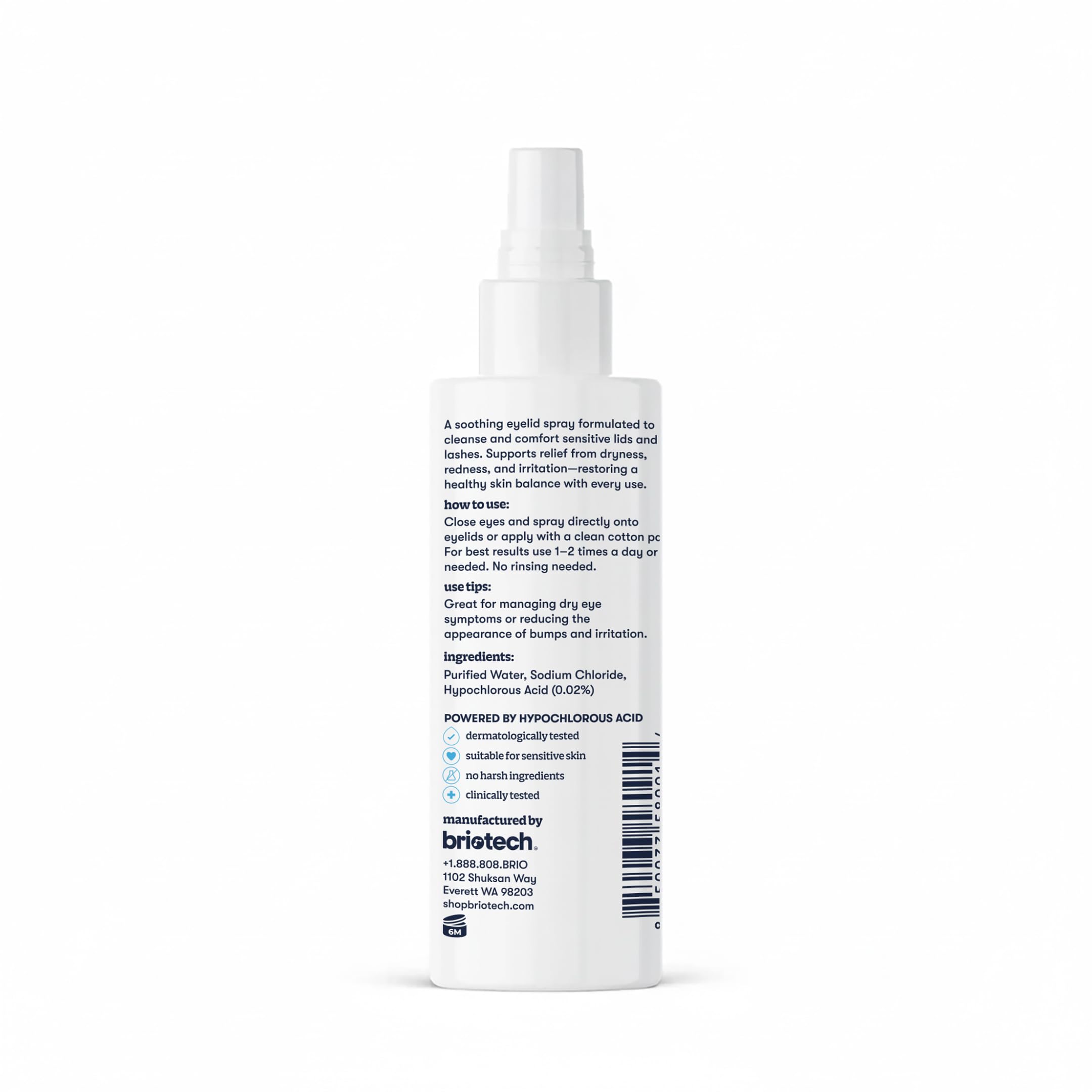 BRIOTECH label close-up showing two-ingredient purity and ingredient transparency