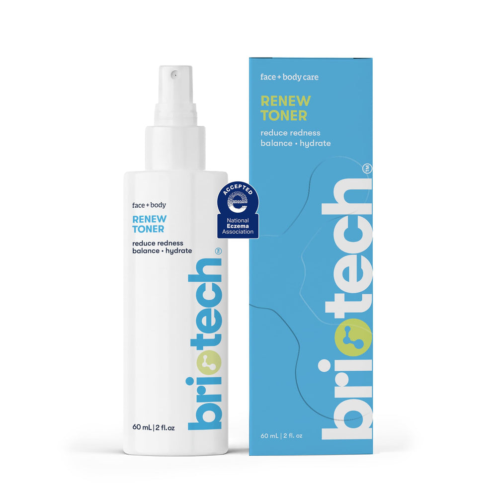 BRIOTECH bottle front view showing compact travel packaging and portability